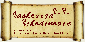 Vaskrsija Nikodinović vizit kartica